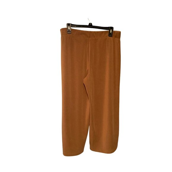 Jules & Leopold Womens Size Large Brown Pull On Pants Trouser Cropped Capri - Picture 3 of 4